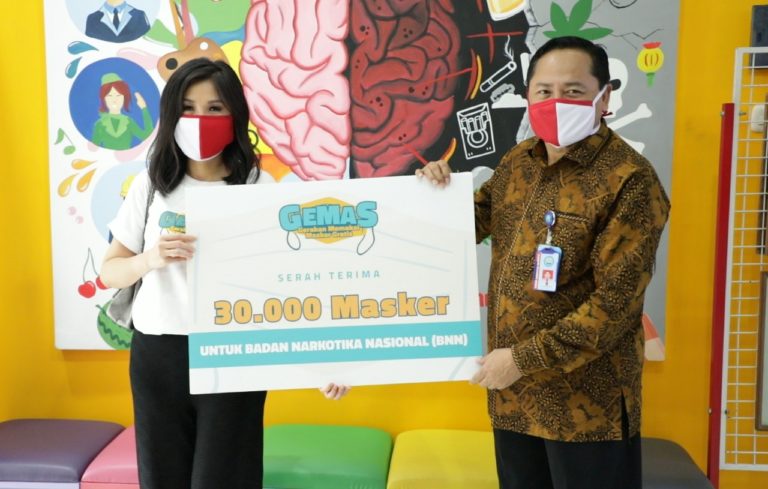 GEMAS Serahkan Bantuan Masker Untuk Korlantas Polri, Polda Metro Jaya dan Badan Narkotika Nasional