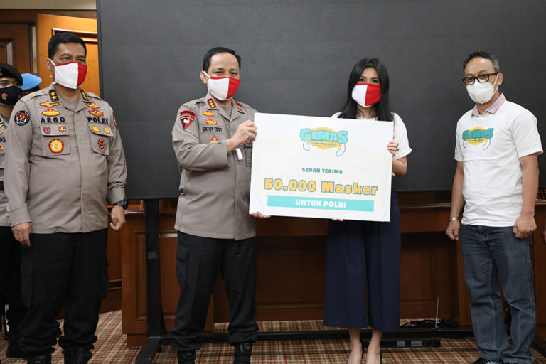 SiCepat Bersama Gemas Serahkan Masker ke Pemprov Banten, Dki Jakarta, dan Polri