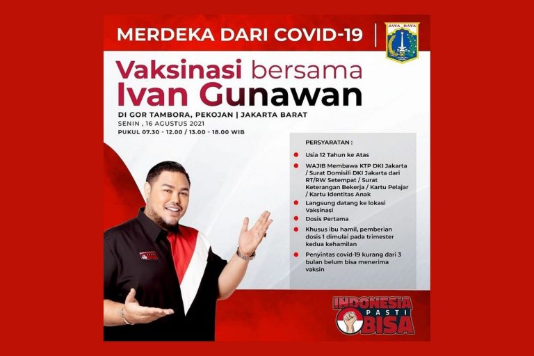 Vaksinasi Merdeka Dari Covid-19 Bersama Ivan Gunawan