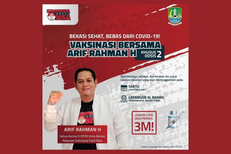 Vaksinasi Dosis 2 Bersama Arif Rahman H