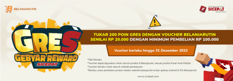 Malas Belanja? Tukar Poin GRES dengan Voucher Belanja Rutin, Saja!