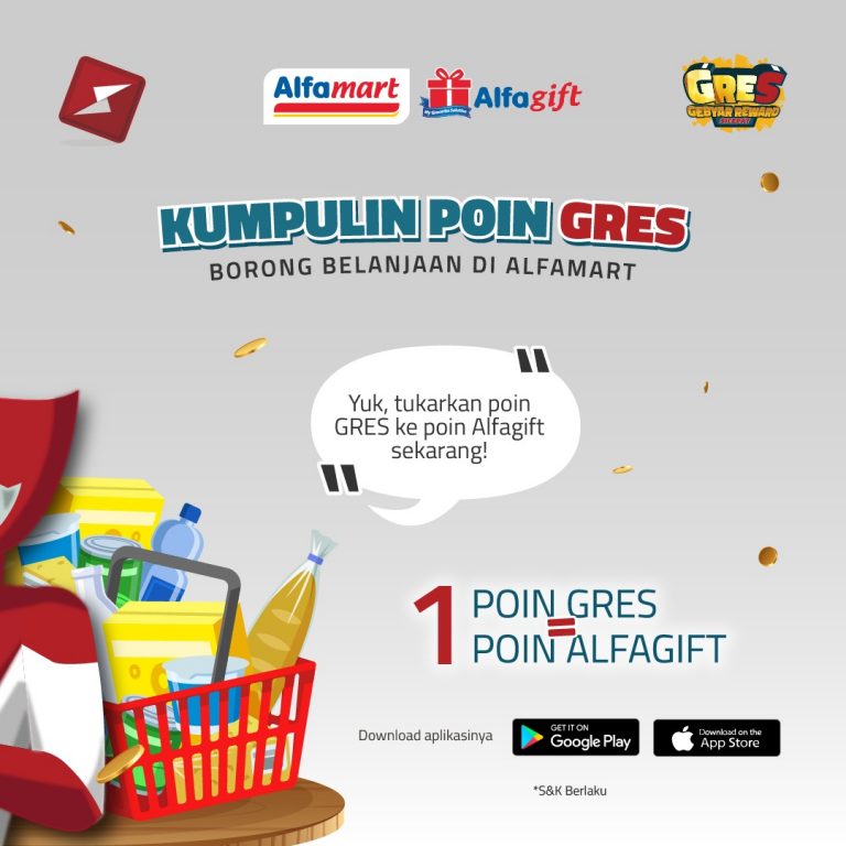 Belanja Groceries Hemat Gratis Ongkir dengan Tukar Poin GRES Lewat Alfagift