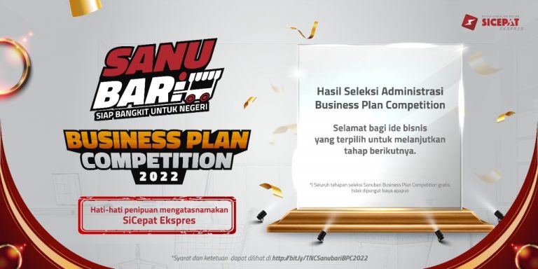 Pengumuman Hasil Seleksi Administrasi Sanubari Business Plan Competition