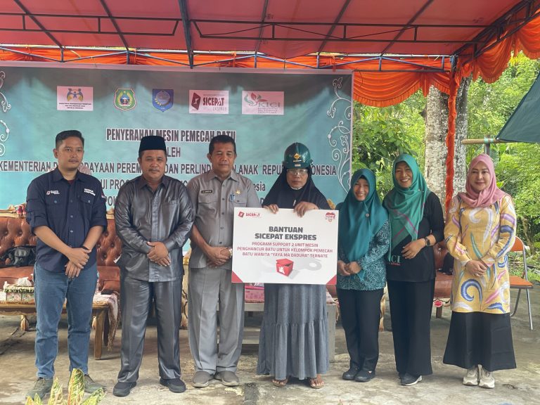 Dukung G20 Dalam Pemberdayaan Perempuan, SiCepat Donasikan 2 Mesin Pencacah Batu Kepada Kelompok Wanita Di Ternate