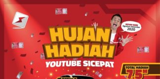 Program Hujan Hadiah Youtube SiCepat Ekspres Total Hadiah 7.5 M