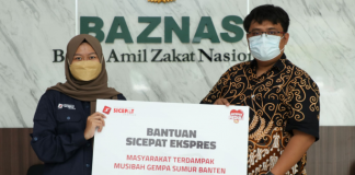 SiCepat Ekspres Berdonasi Melalui Baznas Untuk Masyarakat Terdampak Gempa Sumur Banten