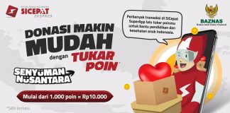 Donasi Makin Mudah Lewat Fitur Tukar Poin Donasi Senyuman Nusantara di SiCepat SuperApp